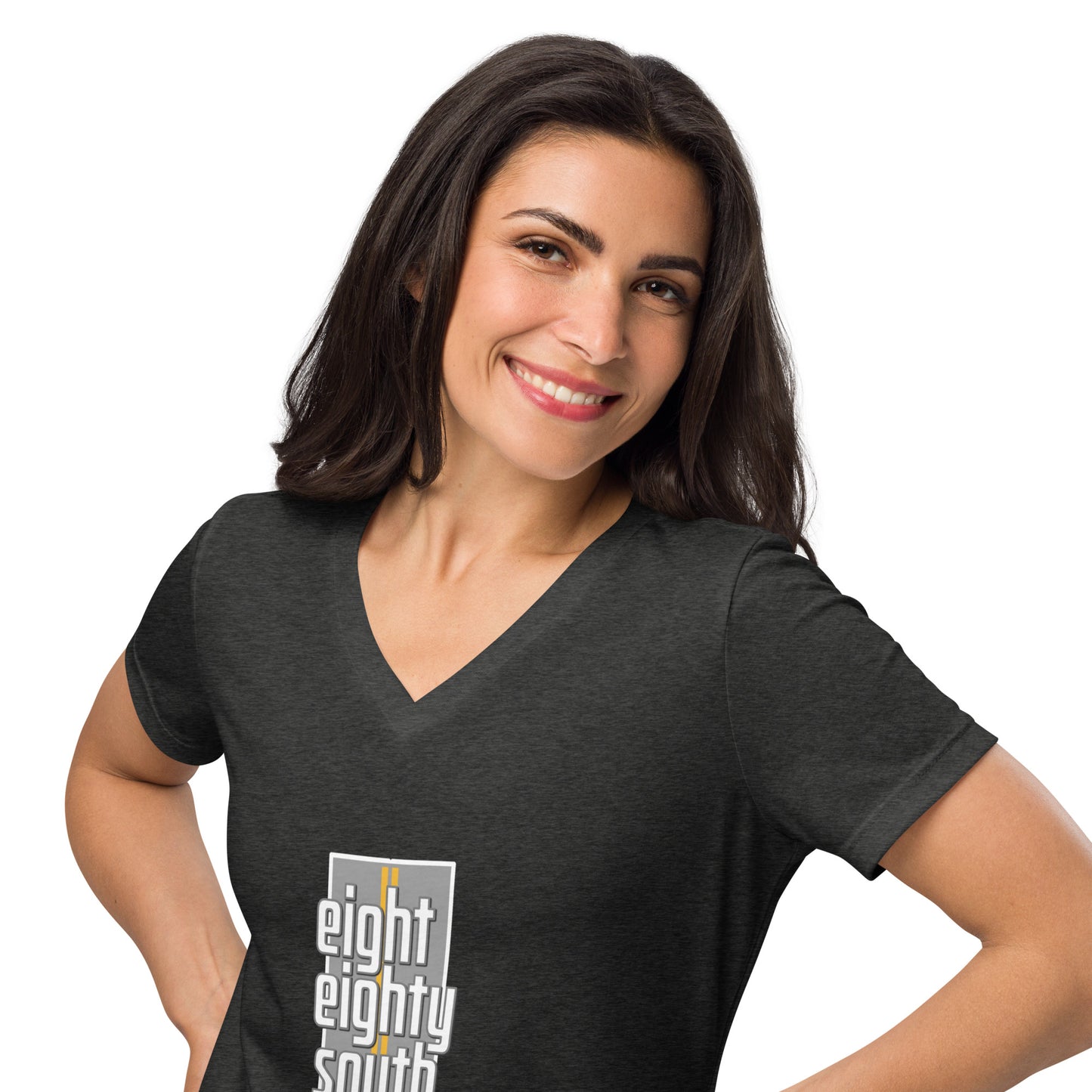 880 South - Road Insignia - Women’s relaxed v-neck t-shirt