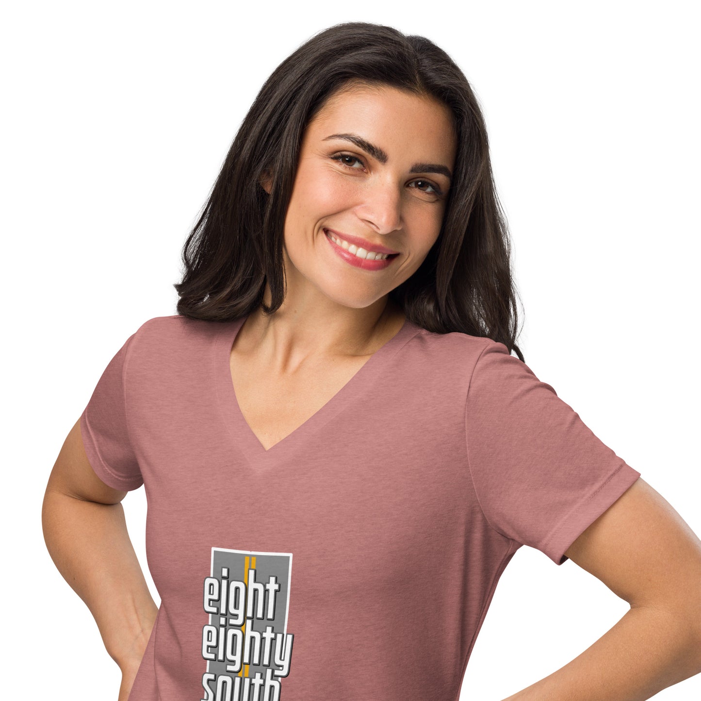 880 South - Road Insignia - Women’s relaxed v-neck t-shirt