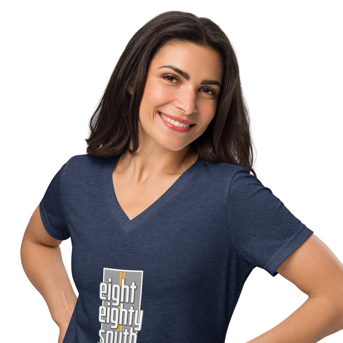 880 South - Road Insignia - Women’s relaxed v-neck t-shirt