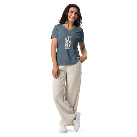 880 South - Road Insignia - Women’s relaxed v-neck t-shirt