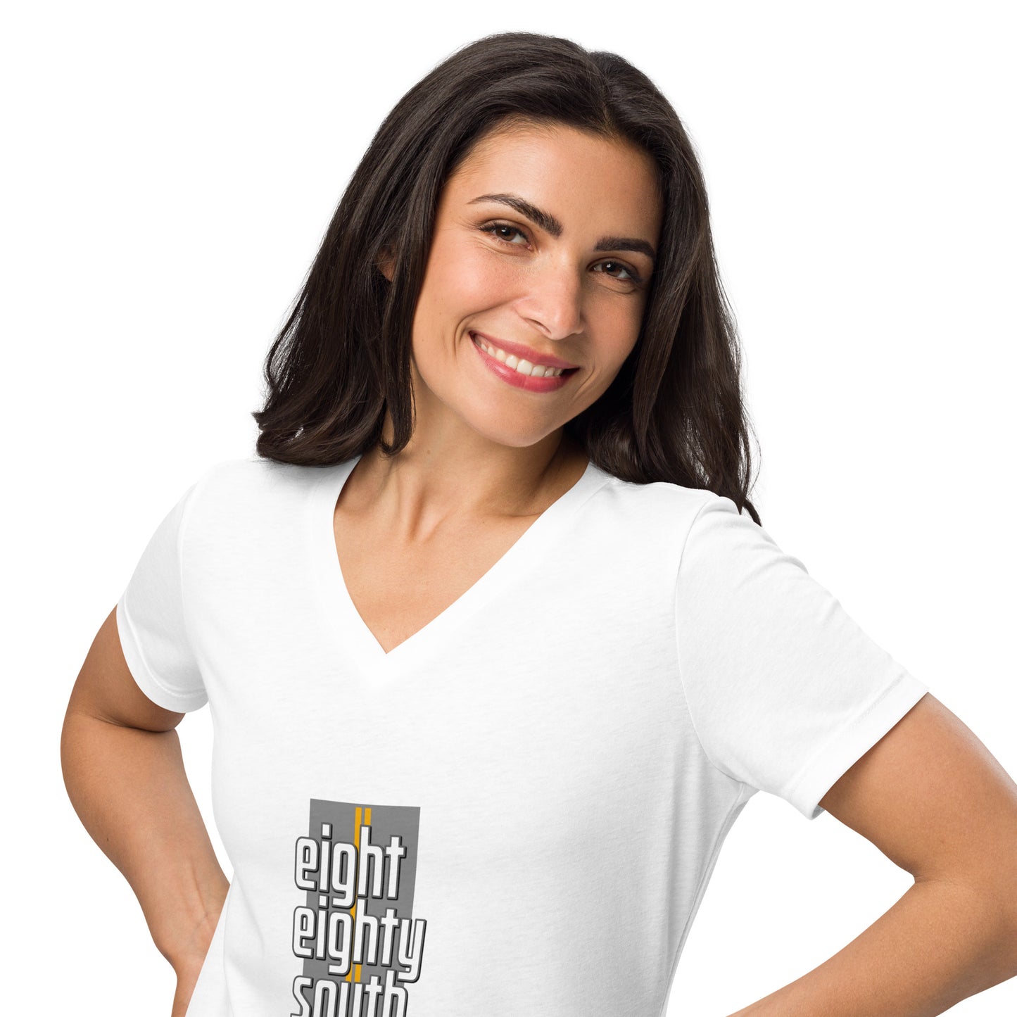 880 South - Road Insignia - Women’s relaxed v-neck t-shirt